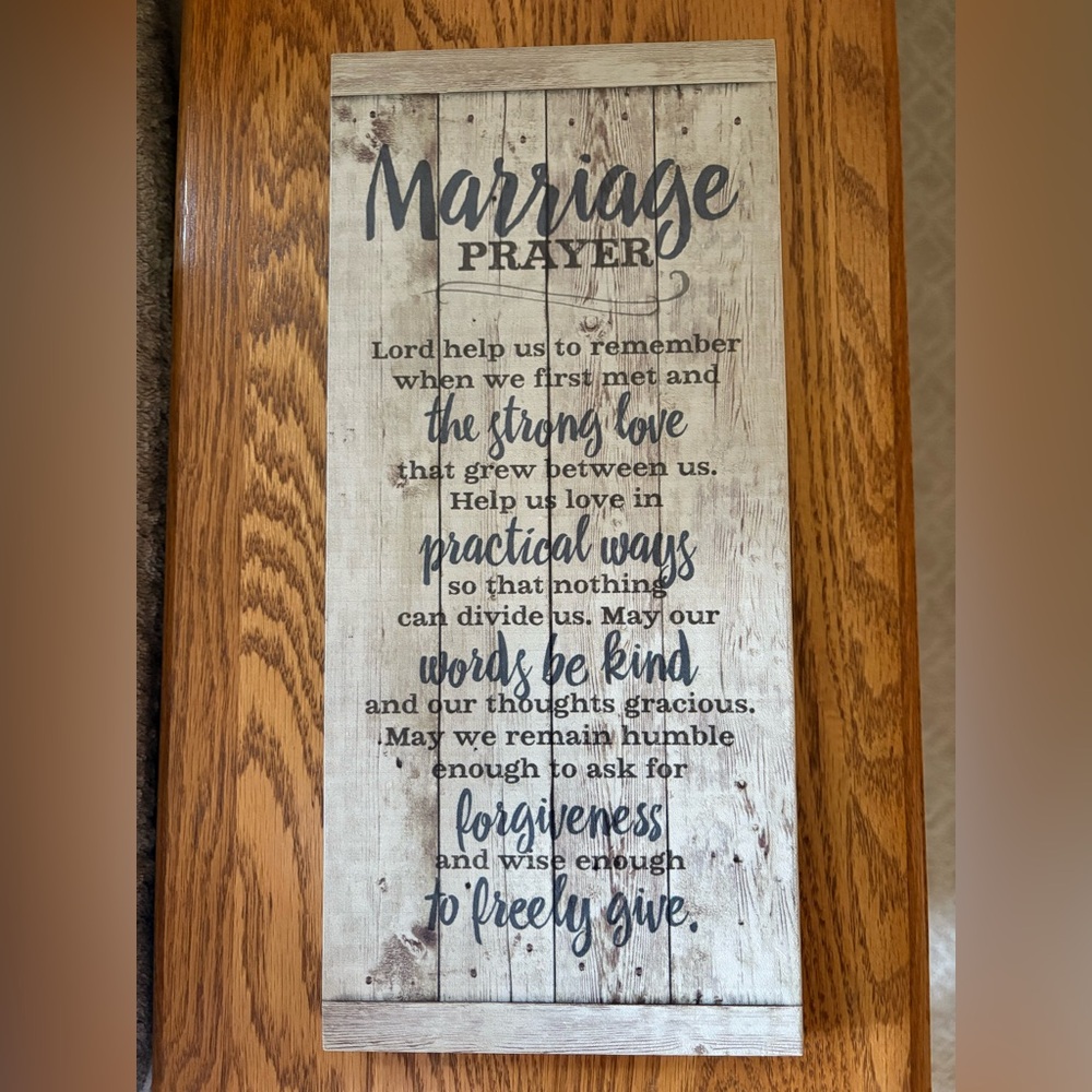 Marriage plaque